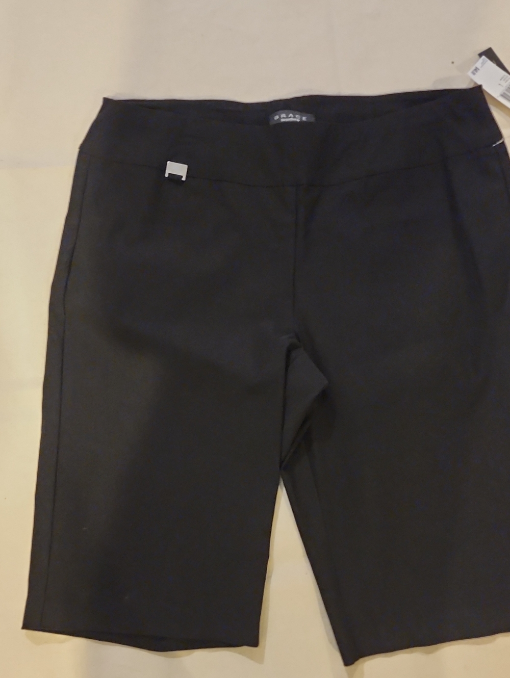 Grace Black Ponte Capris - Stretch Pull-On Style